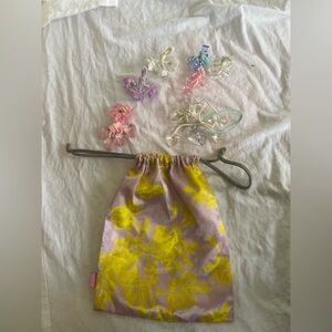 Floral Hair Accessories hair tie Set with Pouch Y2K